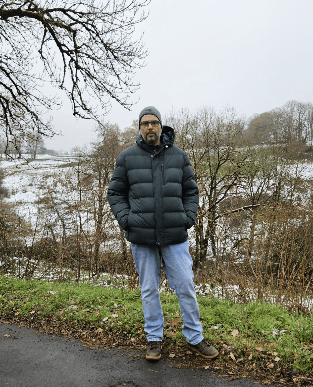 balade par 2 degrés. caleçon long sous le jean.