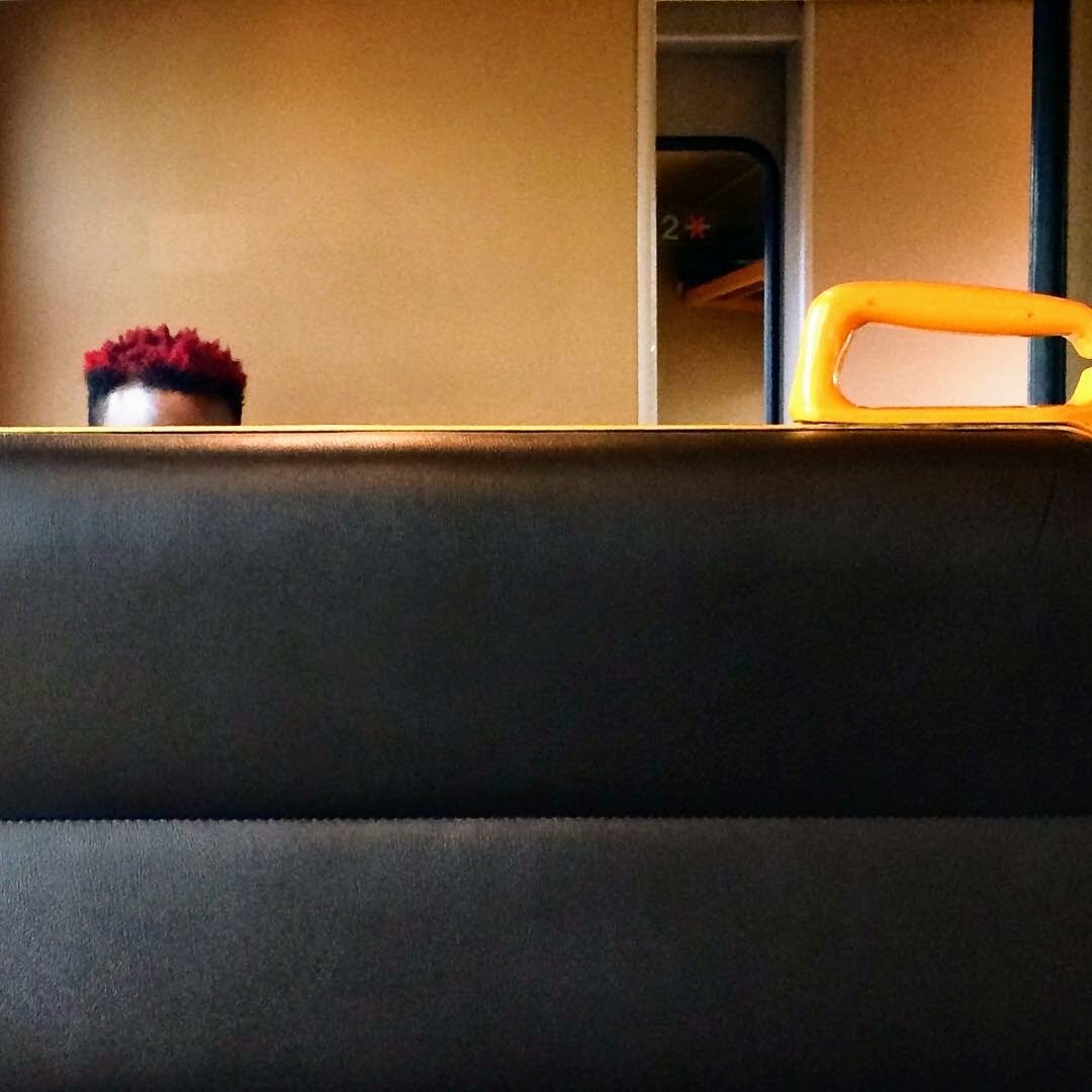 Man in a train.