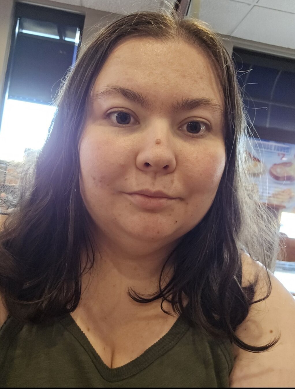 Selfie of Woman in green shirt