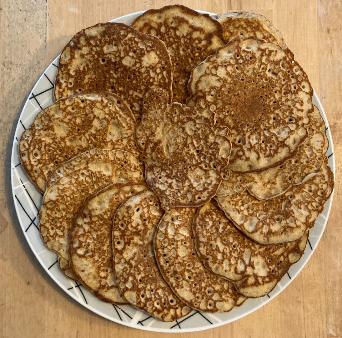 A plate with pancakes