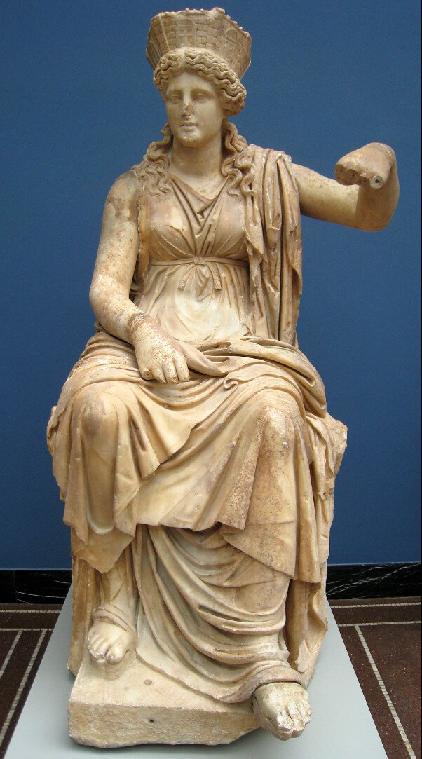 1st century BCE marble statue of Cybele from Formia, Lazio