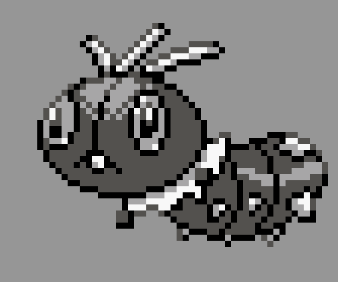 pixel art of scatterbug in pokemon gold/silver style