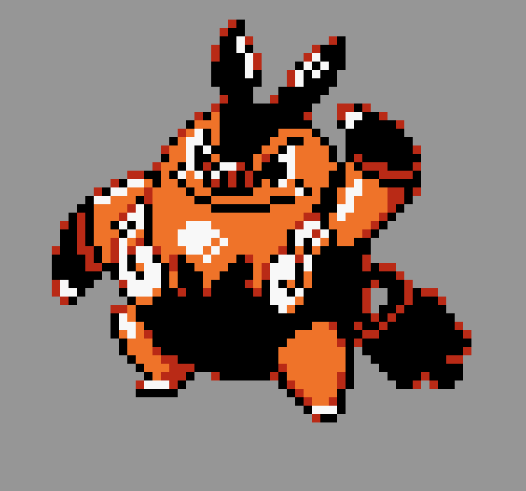 pixel art of pignite in pokemon gold/silver style