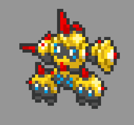 pixel art of mega falinks box icon in DS style