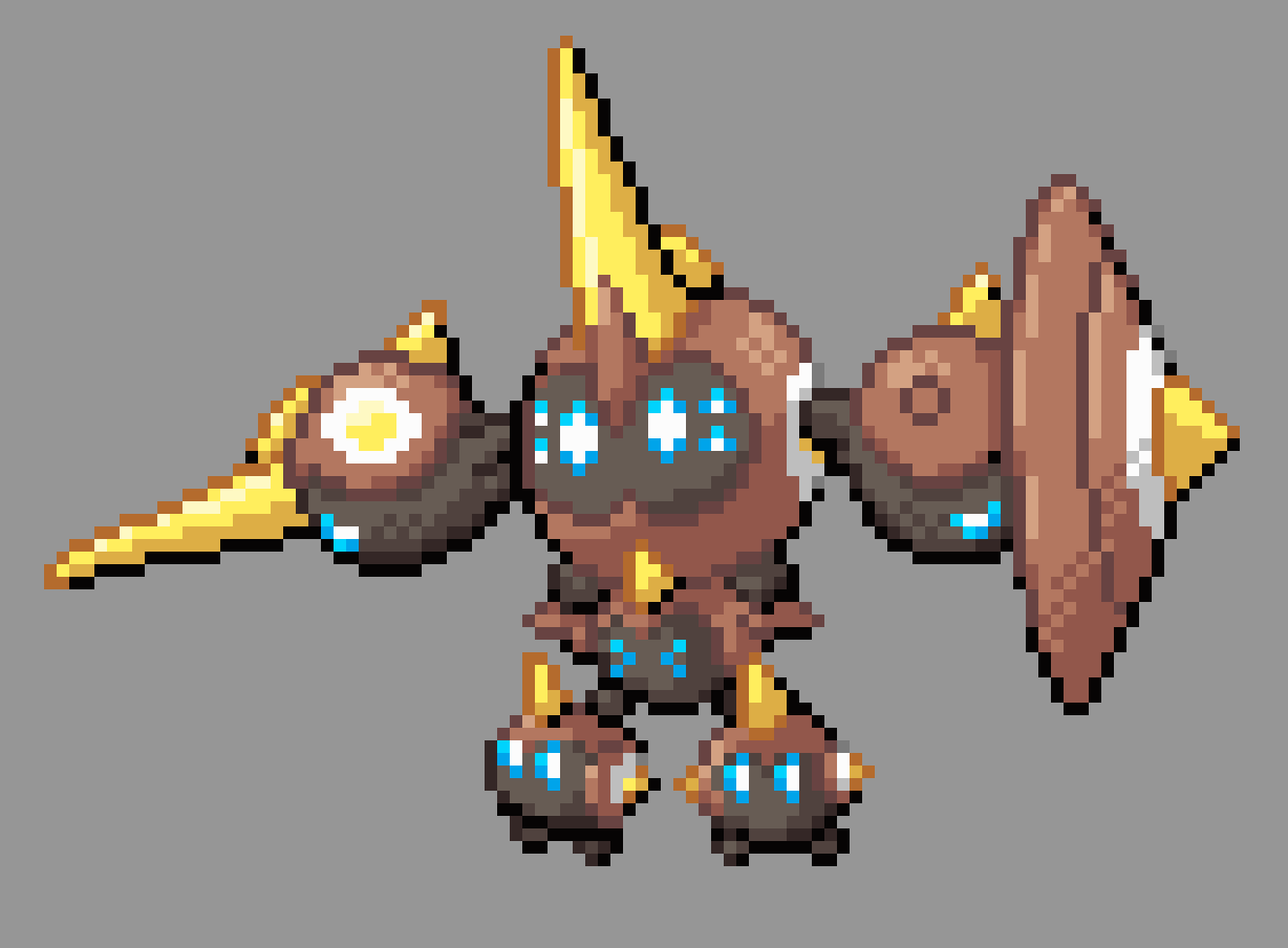 pixel art of shiny mega falinks in DS style