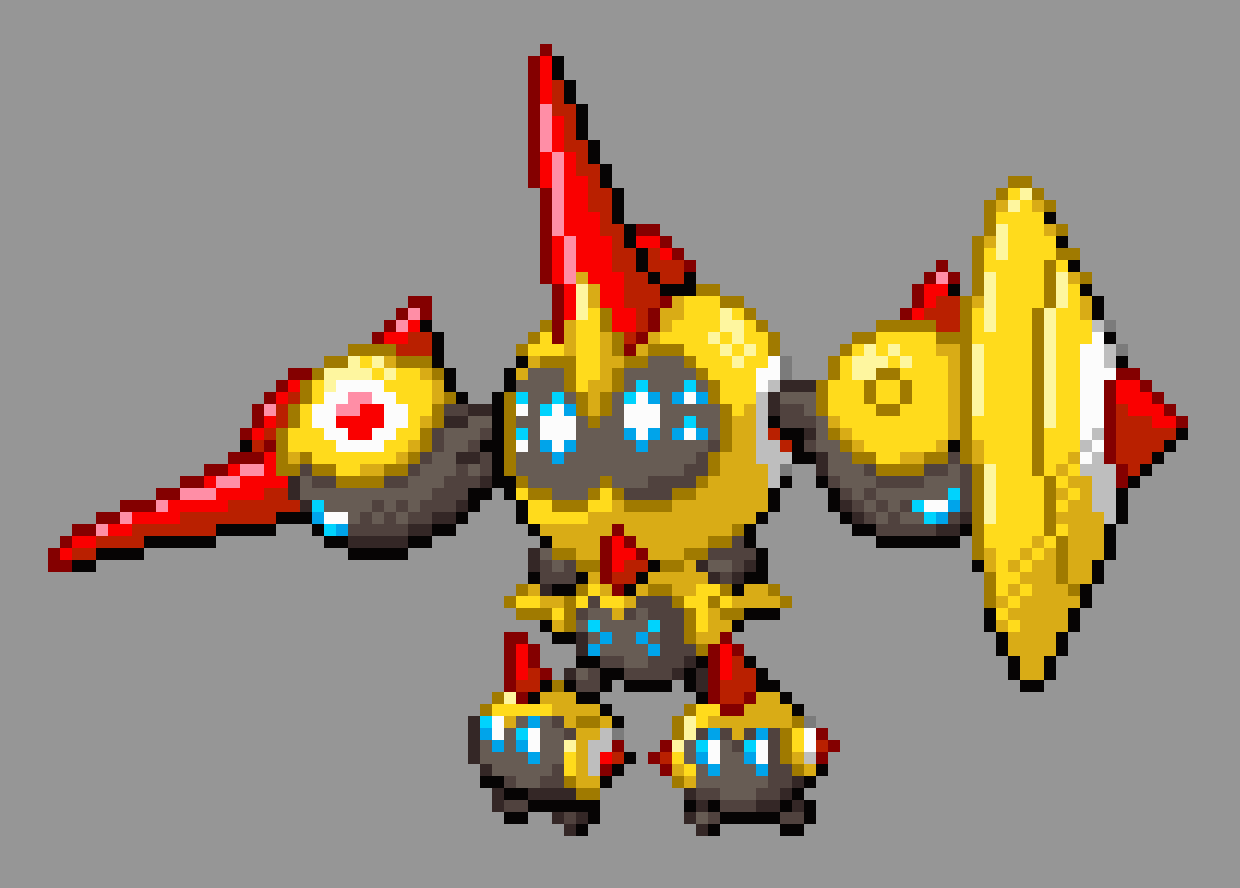 pixel art of mega falinks in DS style