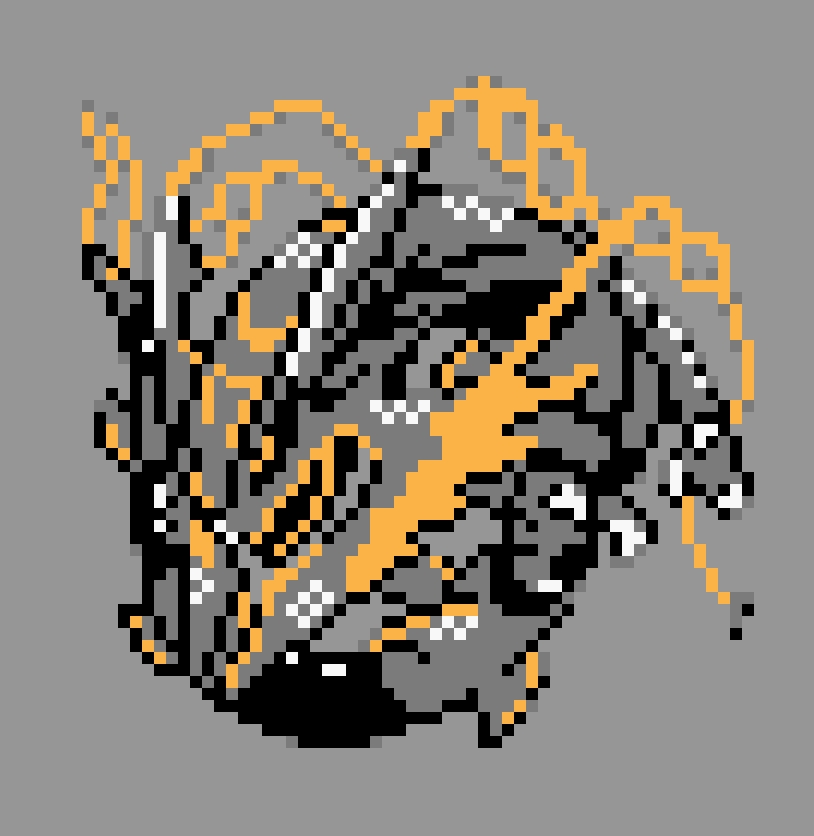 pixel art of shiny mega rayquaza in pokemon gold/silver style