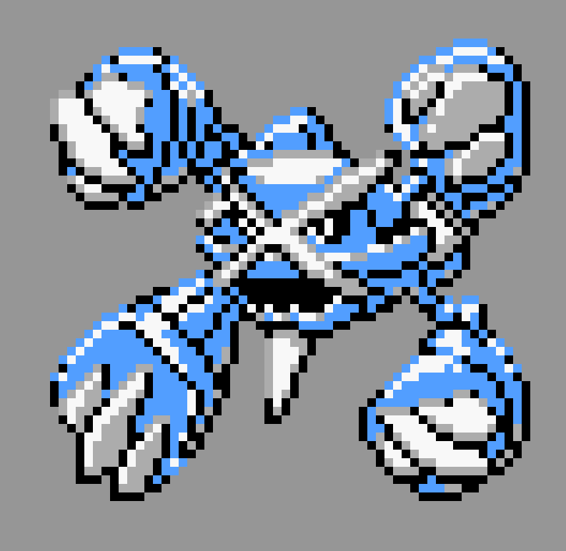 pixel art of mega metagross in pokemon gold/silver style