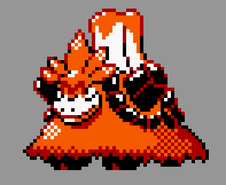 pixel art of mega camerupt in pokemon gold/silver style