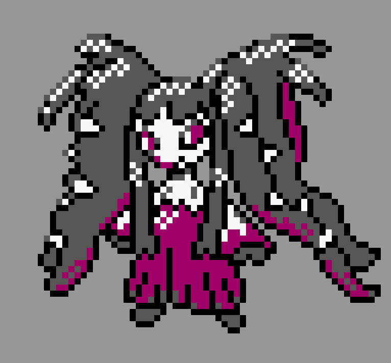 pixel art of mega mawile in pokemon gold/silver style