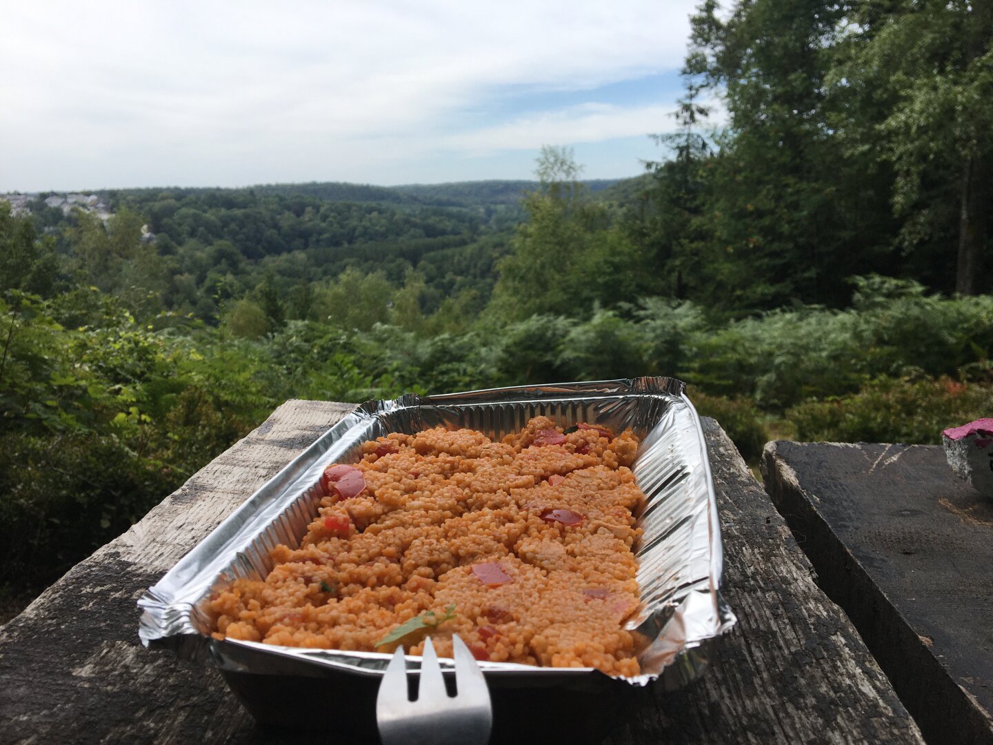 Veggie couscous during the trip