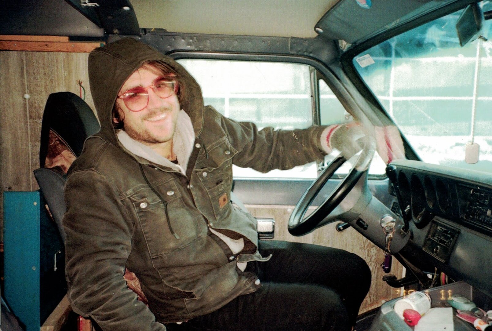 jory with his huge grin picking me up late at the airport, 2018