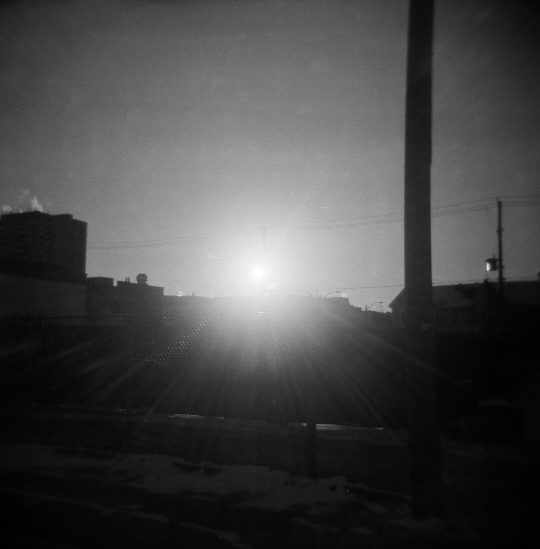 sunset. holga 120cfn kentmere 400