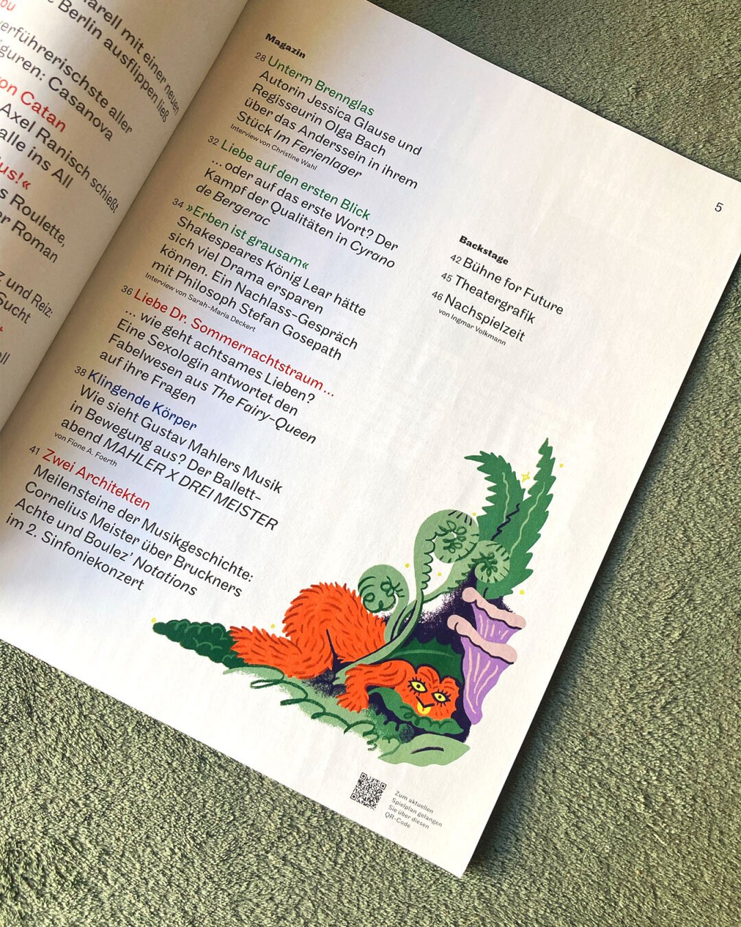 Detail of the illustraiton in the imprint