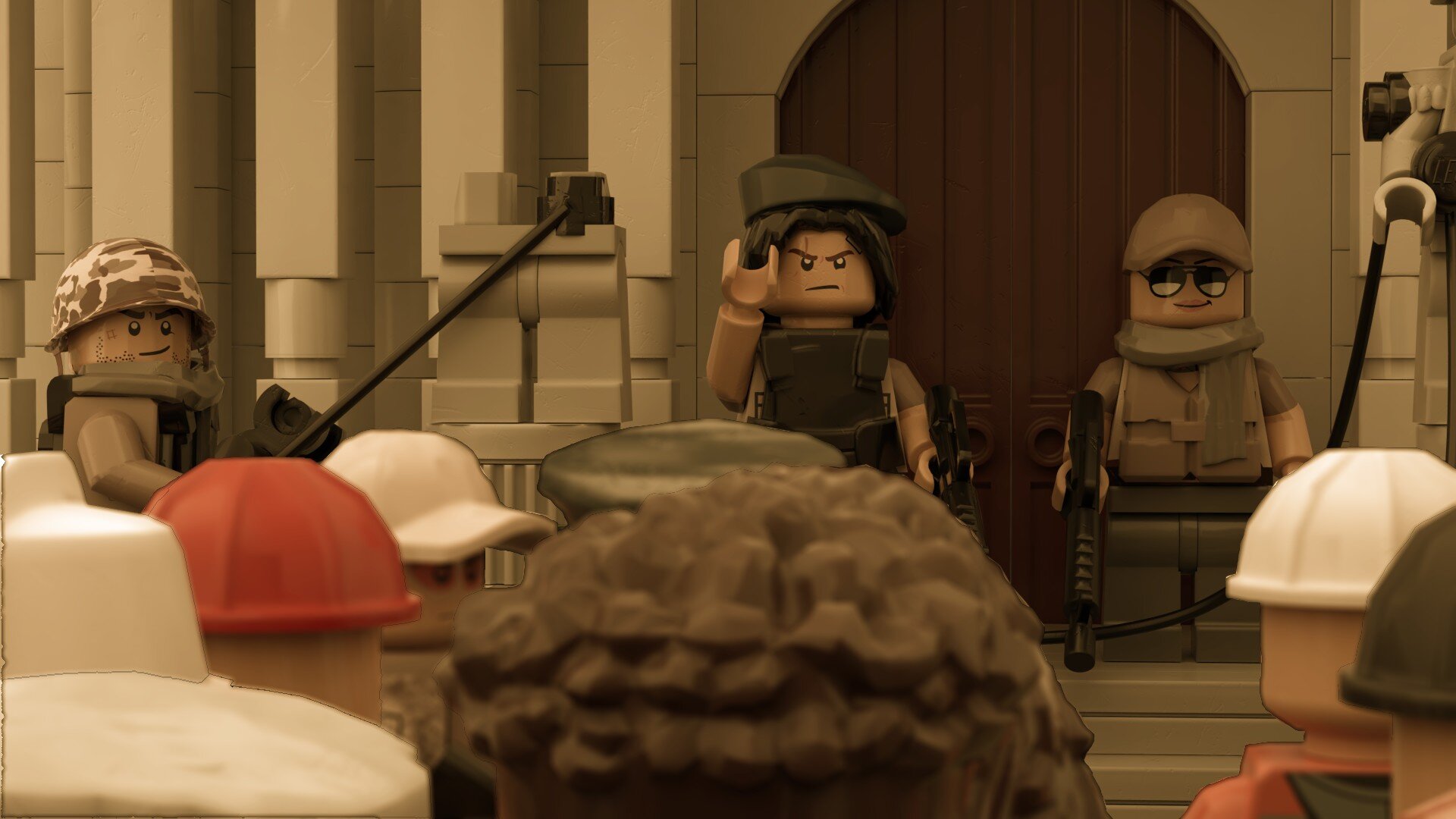 General Sergio Ren speaking to assembled crowds after the first battle of Legoia, 227