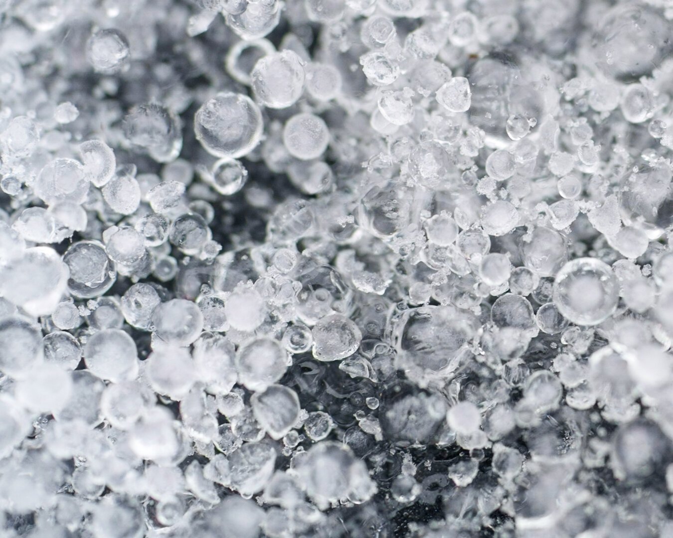 Lots of small ice balls.