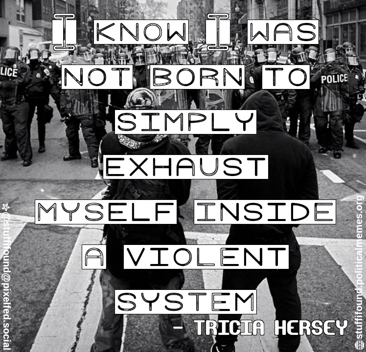 I know I was not born to simply exhaust myself inside a violent system - Tricia Hersey