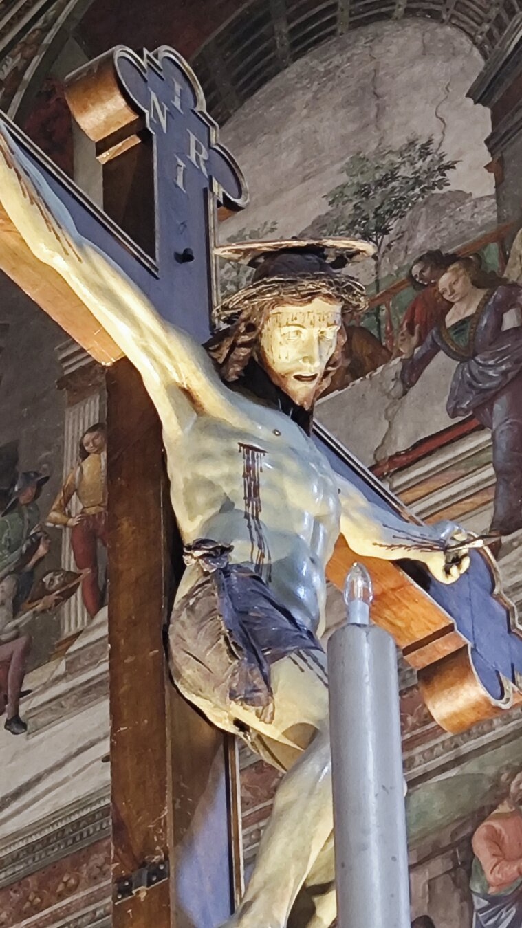 Jesus statue on the crux