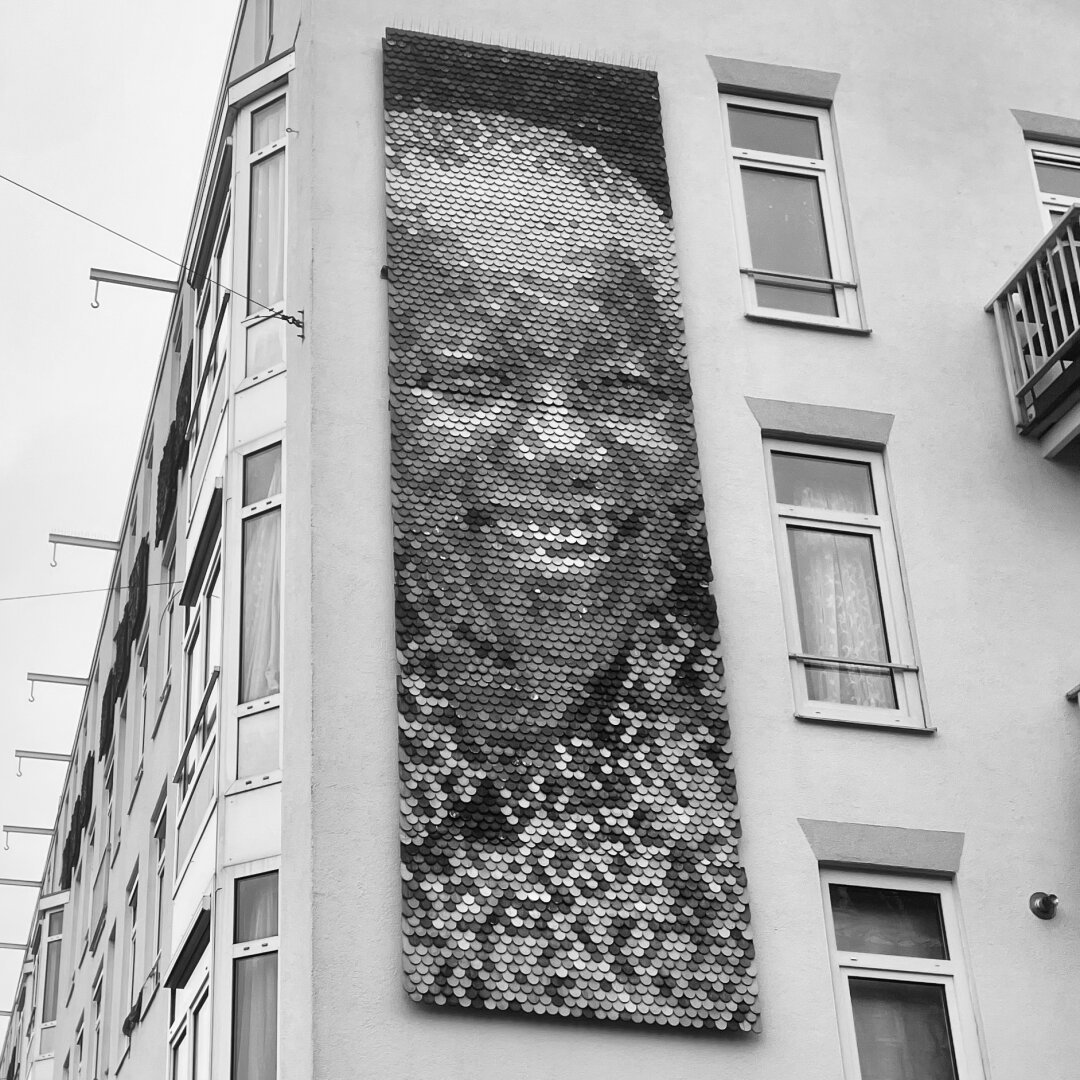 Nelson Mandela at the corner of Krugerplein and Pretoriusstraat.