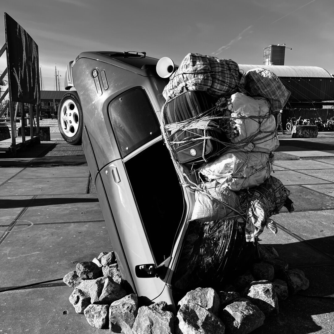 “Landed Rock” art installation Amsterdam Noord.