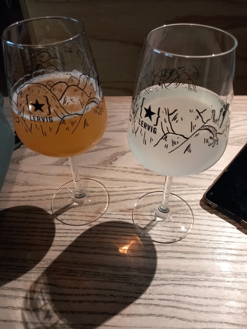 Hazy ipa and ginger beer