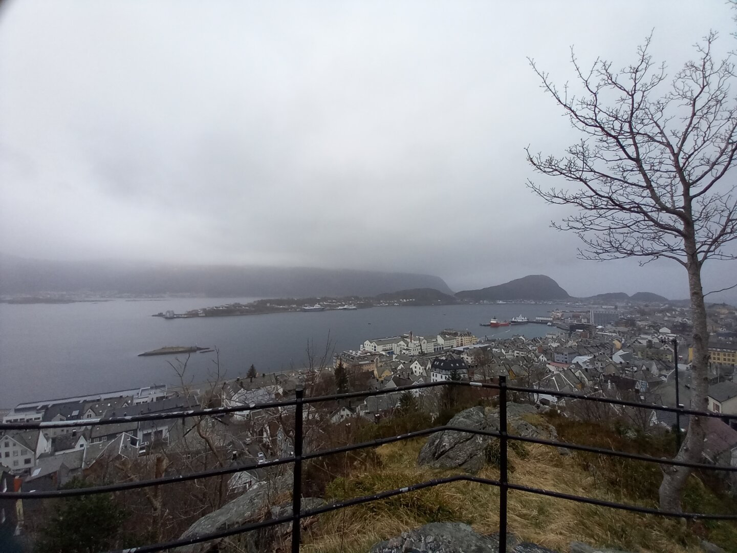 Foggy view of Ålesund