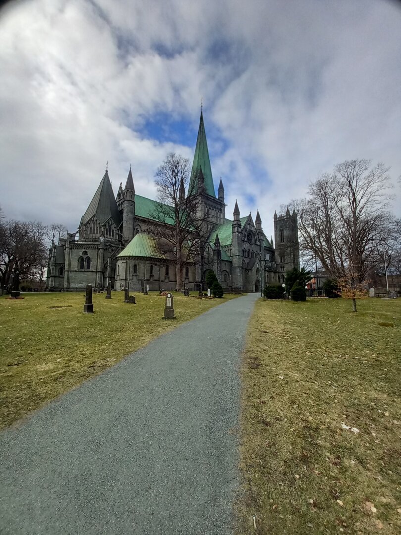 Nidarus dome on its black metal side