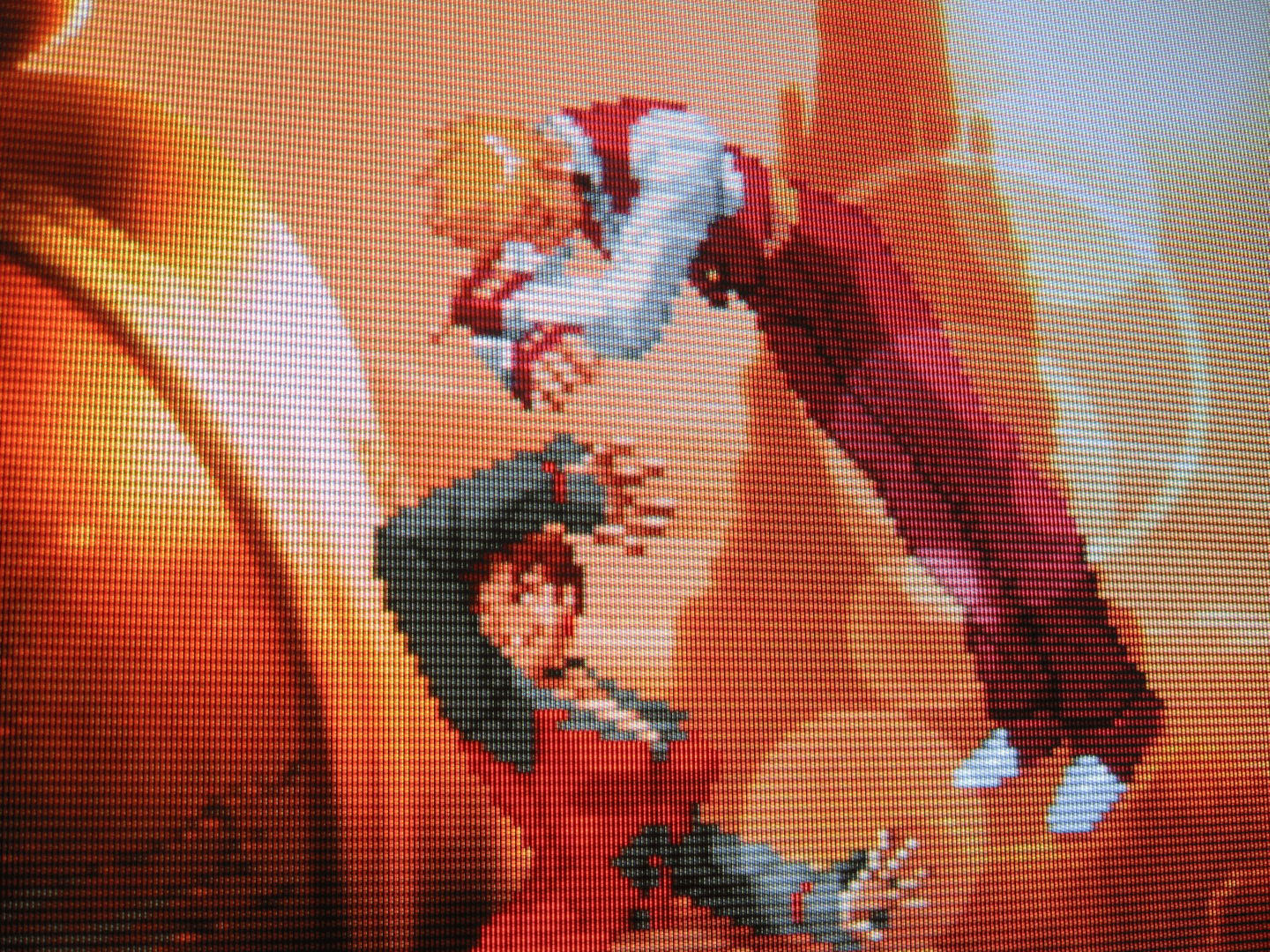 Golden rays of sunlight stream past a mystical earthen tower as SNK's King and SNK's Vice engage in a graceful but deadly acrobatic dance of chance and death and romance and death.