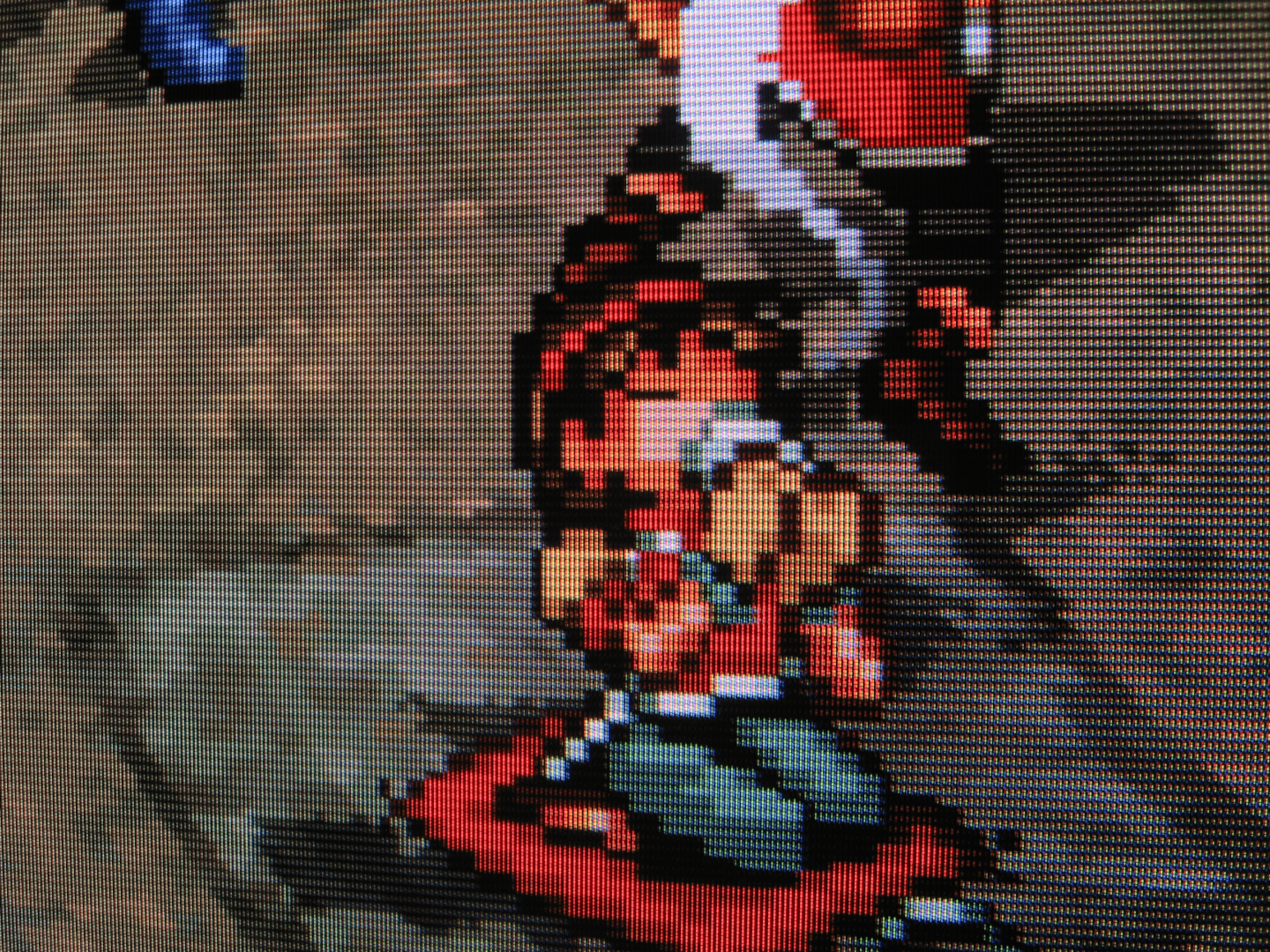 Nanami blissfully enjoys a cup of hot leaf water as Riou battles for his life.