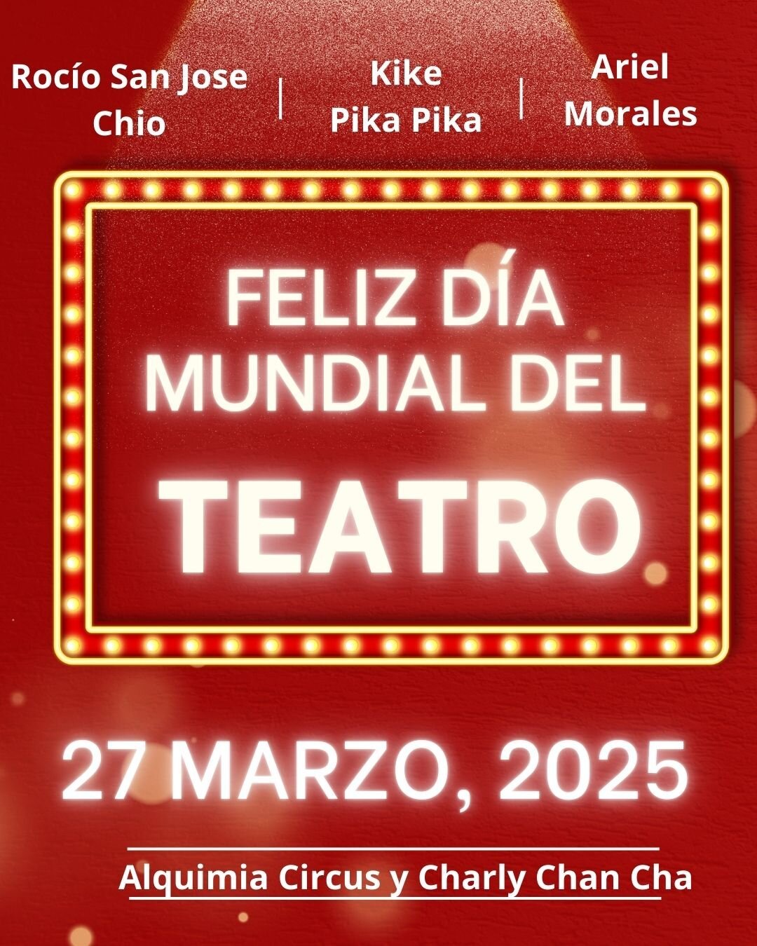 "The Alquimia Circus team dressed in vibrant purple costumes, smiling and posing together. A heartfelt message of gratitude honors those who join them show after show in their artistic journey."