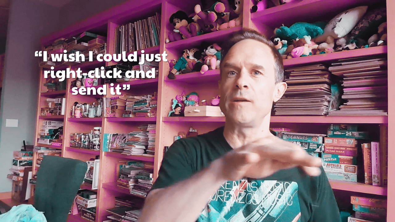 picture of person looking holding up hand