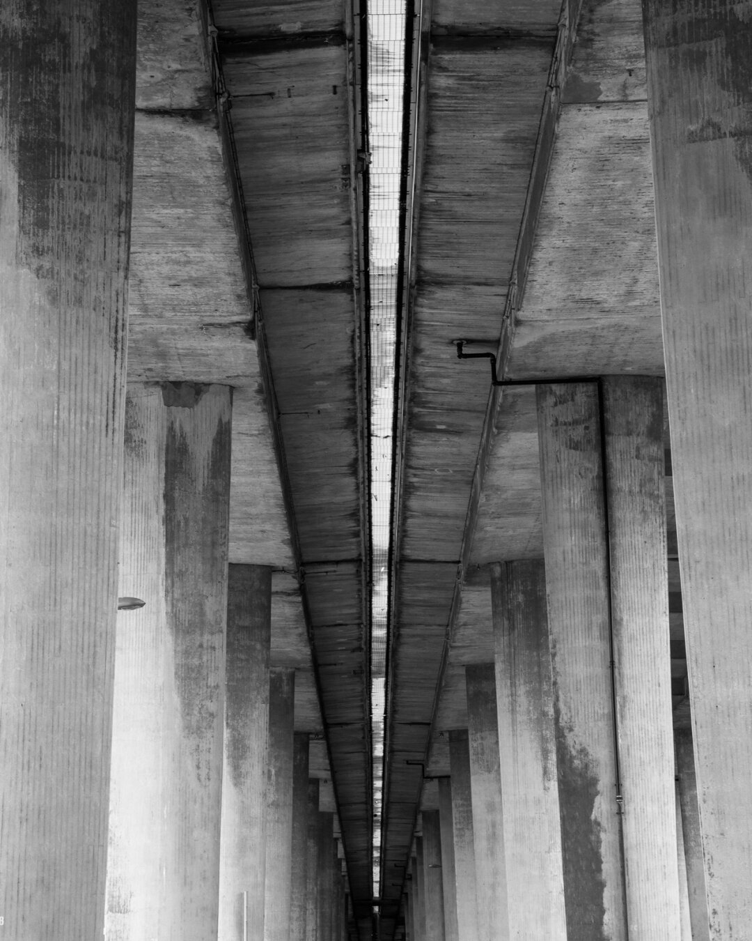 Underneath the Kingston bridge in Glasgow