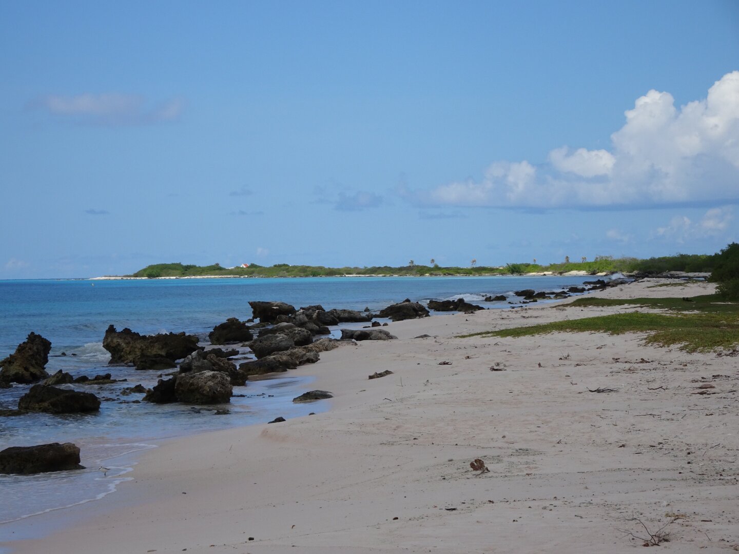 View along a beach on Bonaire