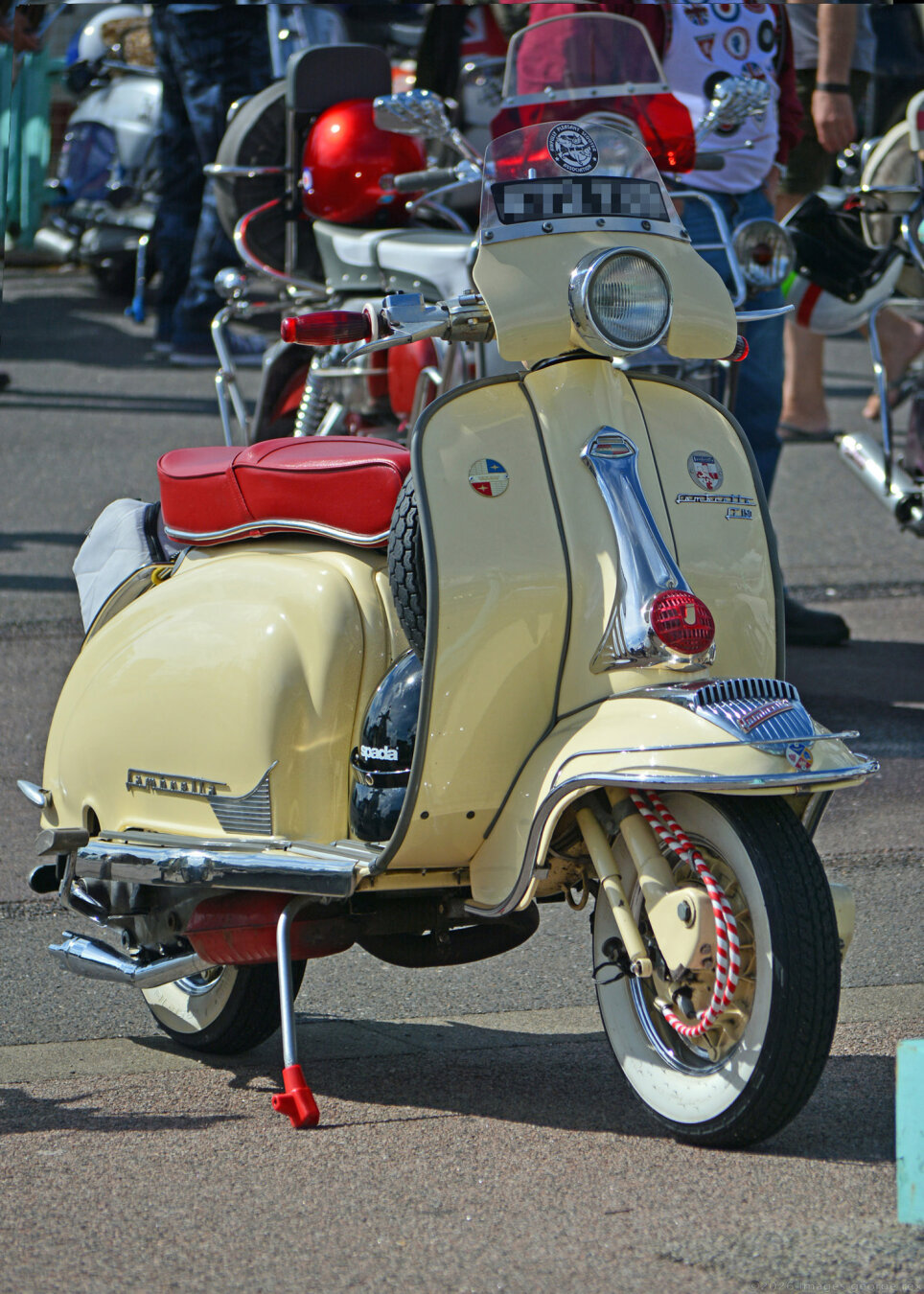 Photo of a Lambretta Li 150 parked at Marine Parade. Part of Brighton Mod Weekender 2026.
