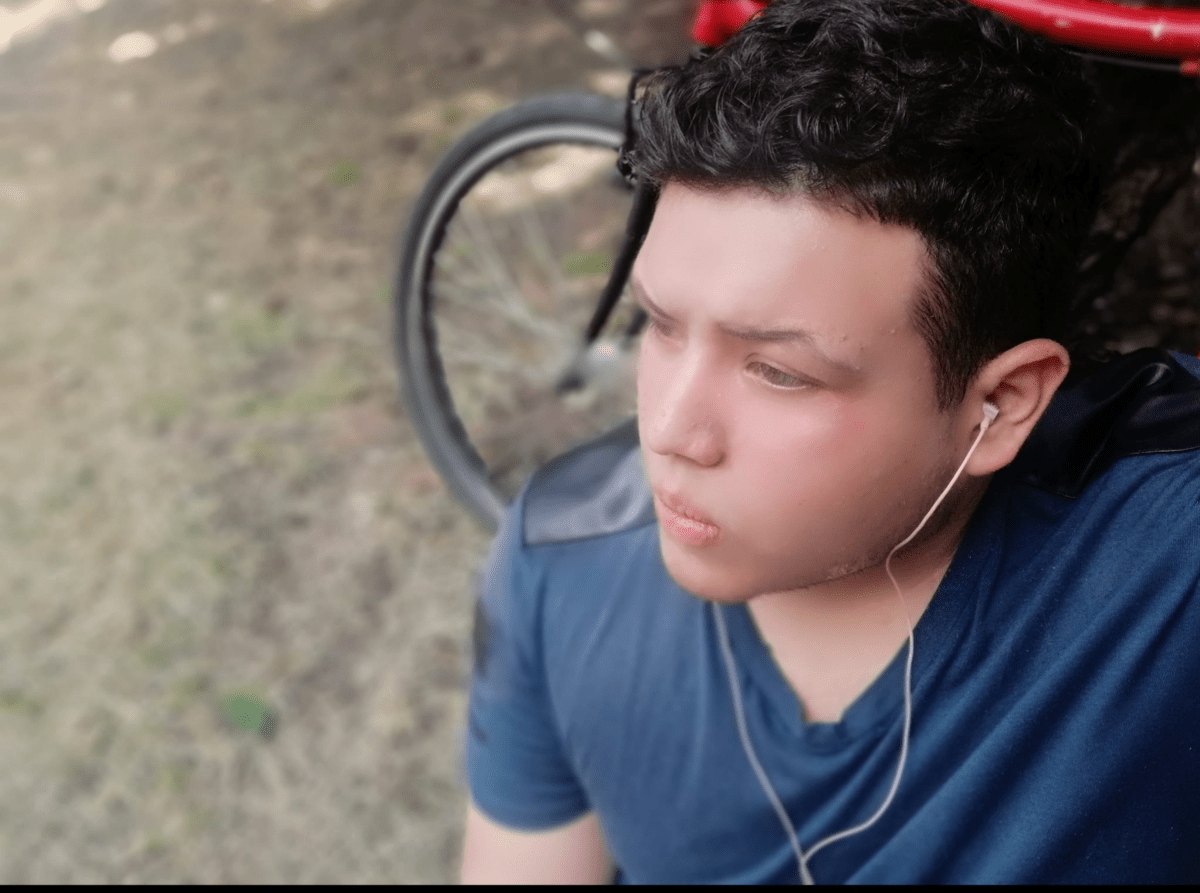 selfie mia en mi bici