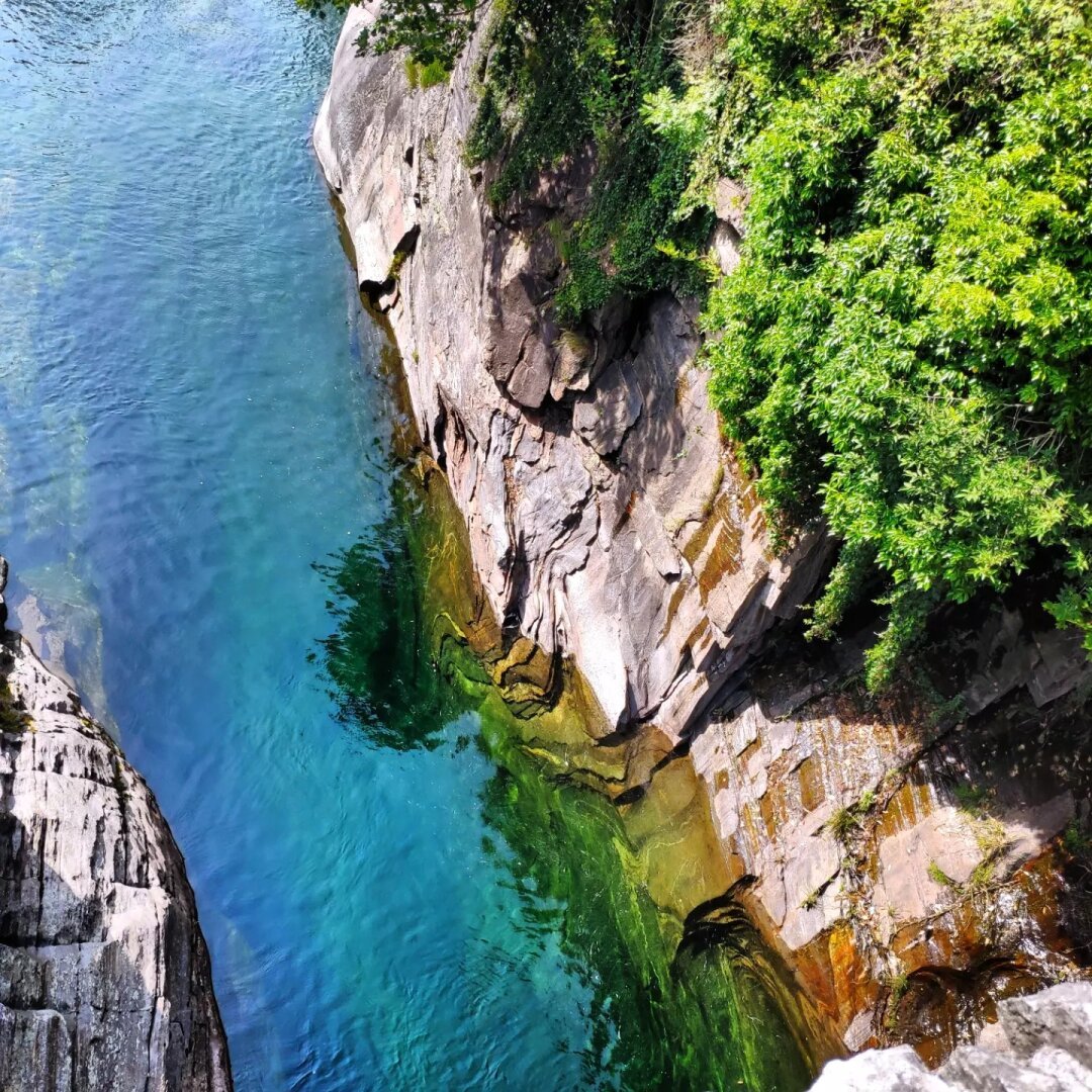 View of river in Valle Verzasca