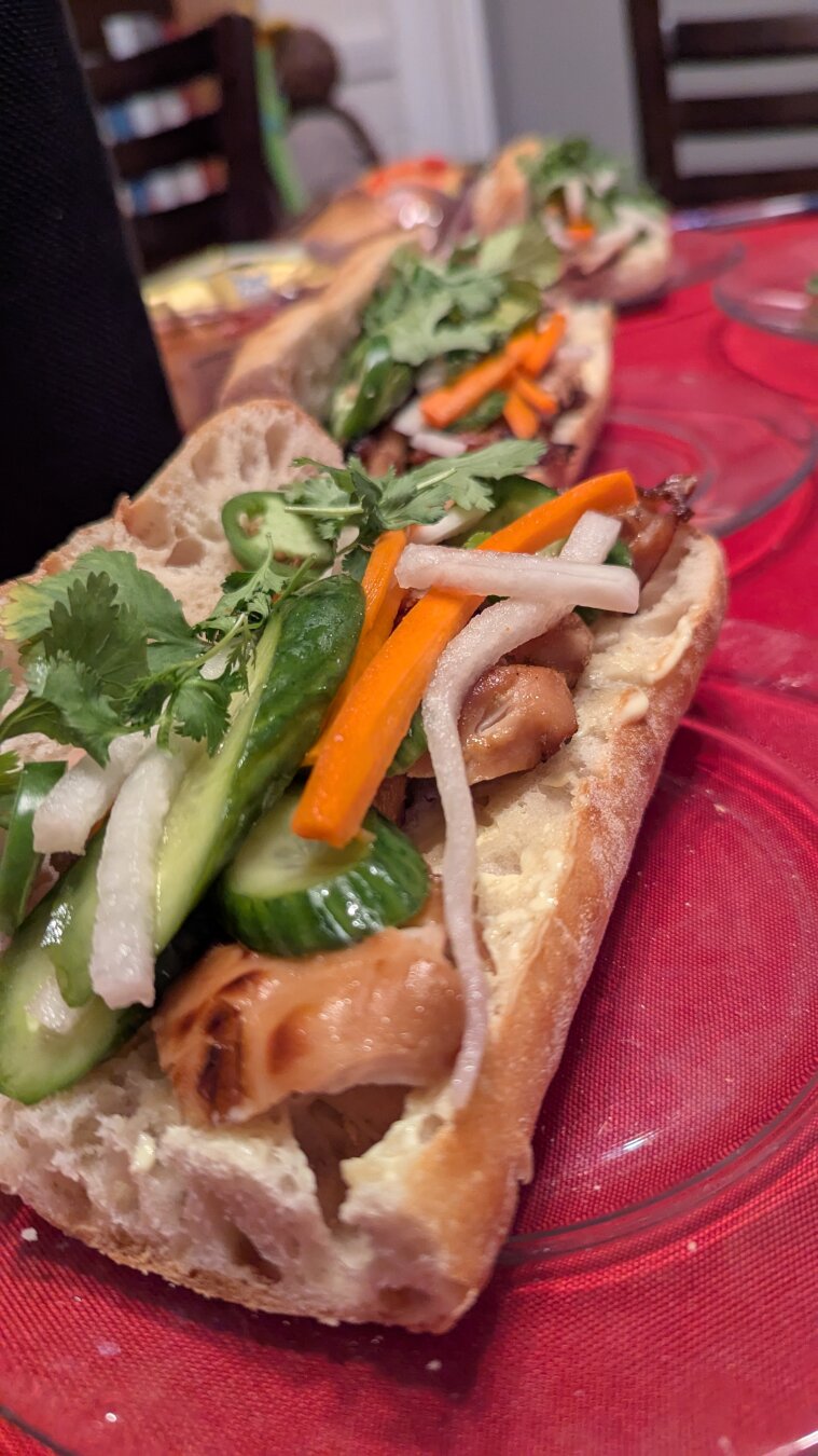 home made banh mi sandwich