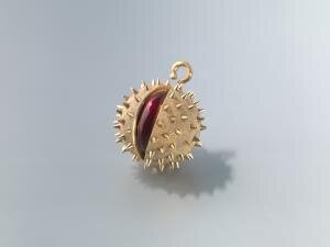 Horloge van goud verborgen in een opengebarsten bolster van goud.