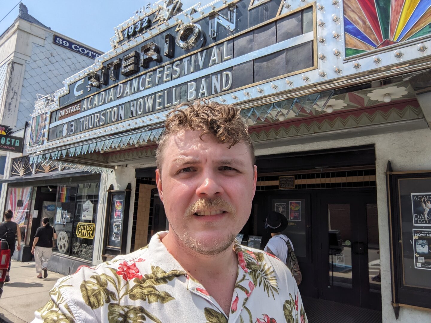 Outside the Criterion Theatre, Bar Harbor, Maine