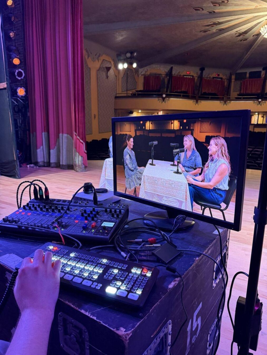 Live editing the Downeast Famous Podcast on the ATEM Mini Extreme ISO