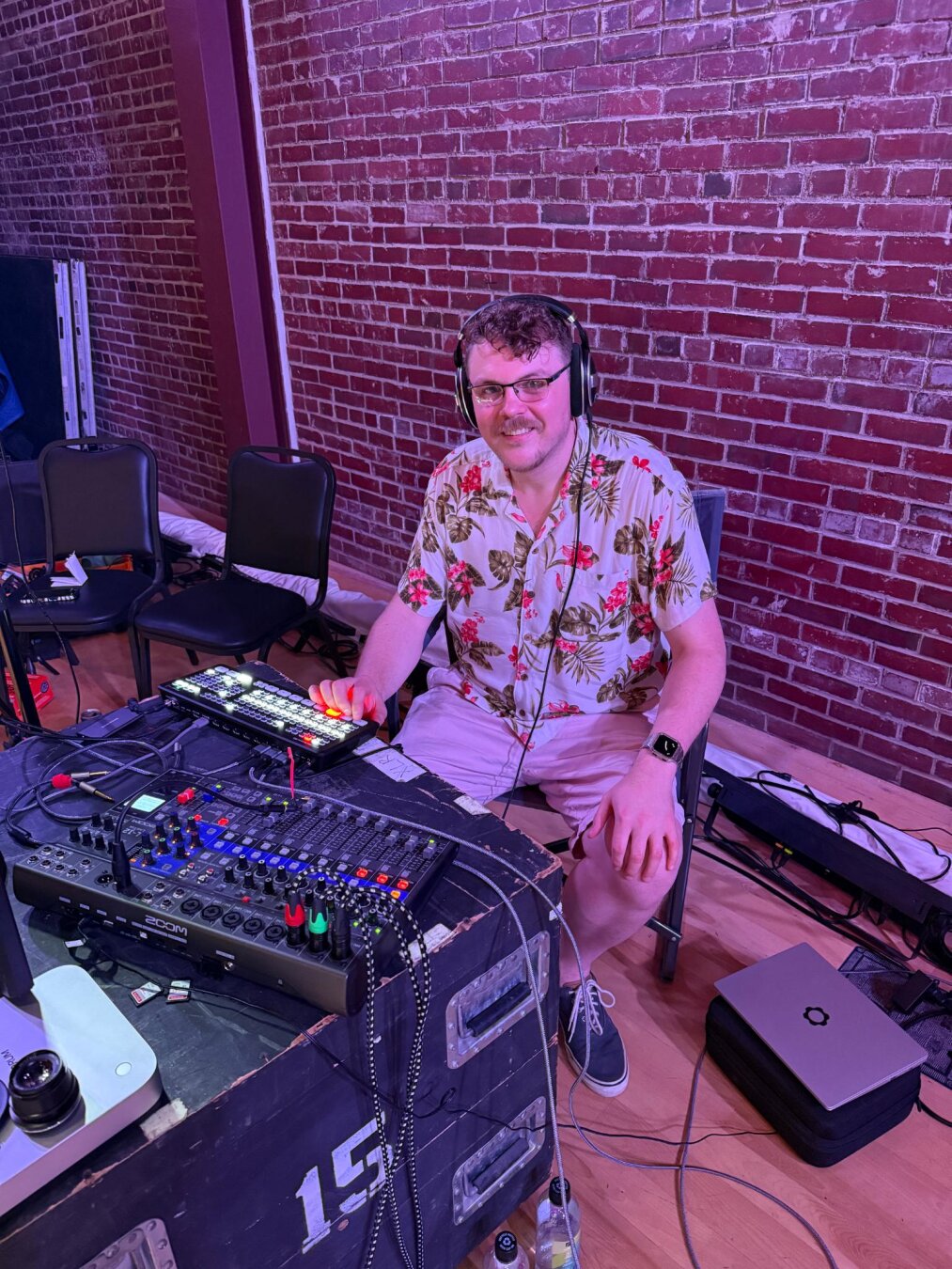 Me manning the controls