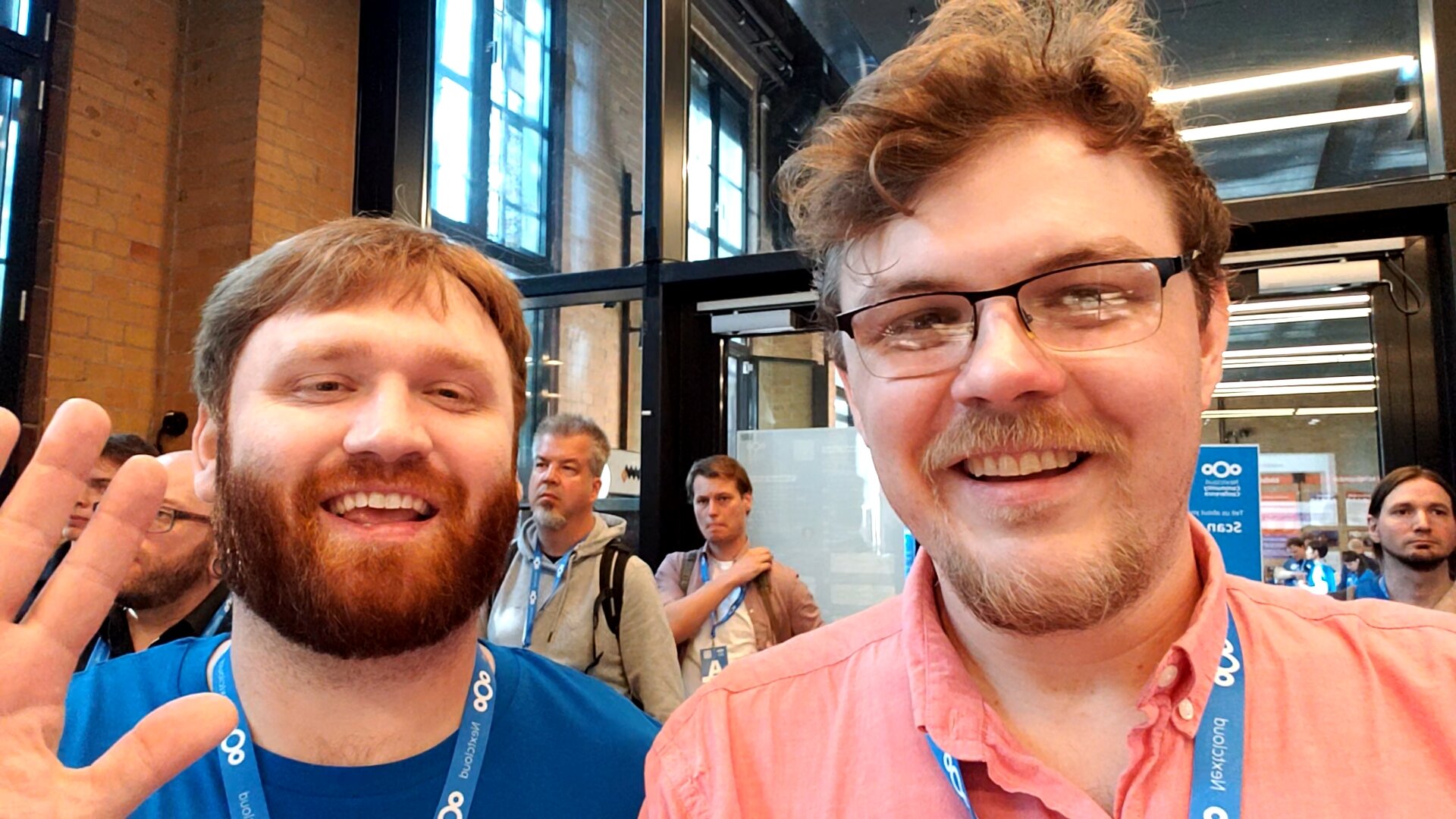 Brandon Hopkins (aka TechHut) and Gardiner Bryant at #NextcloudConf25 in Berlin German 27 September 2025