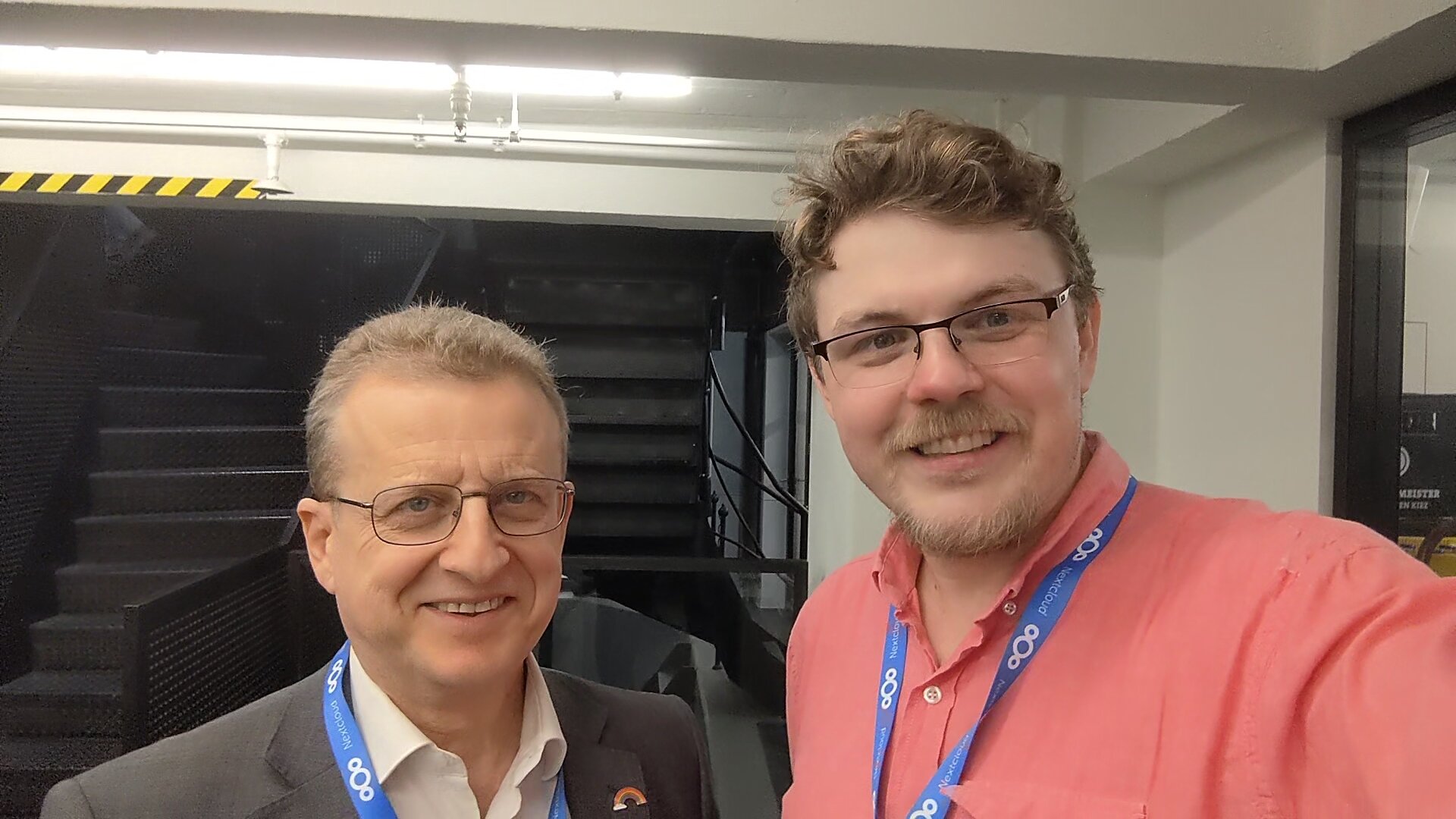 Gianluca Marcellino and Gardiner Bryant at #NextcloudConf25 in Berlin German 27 September 2025