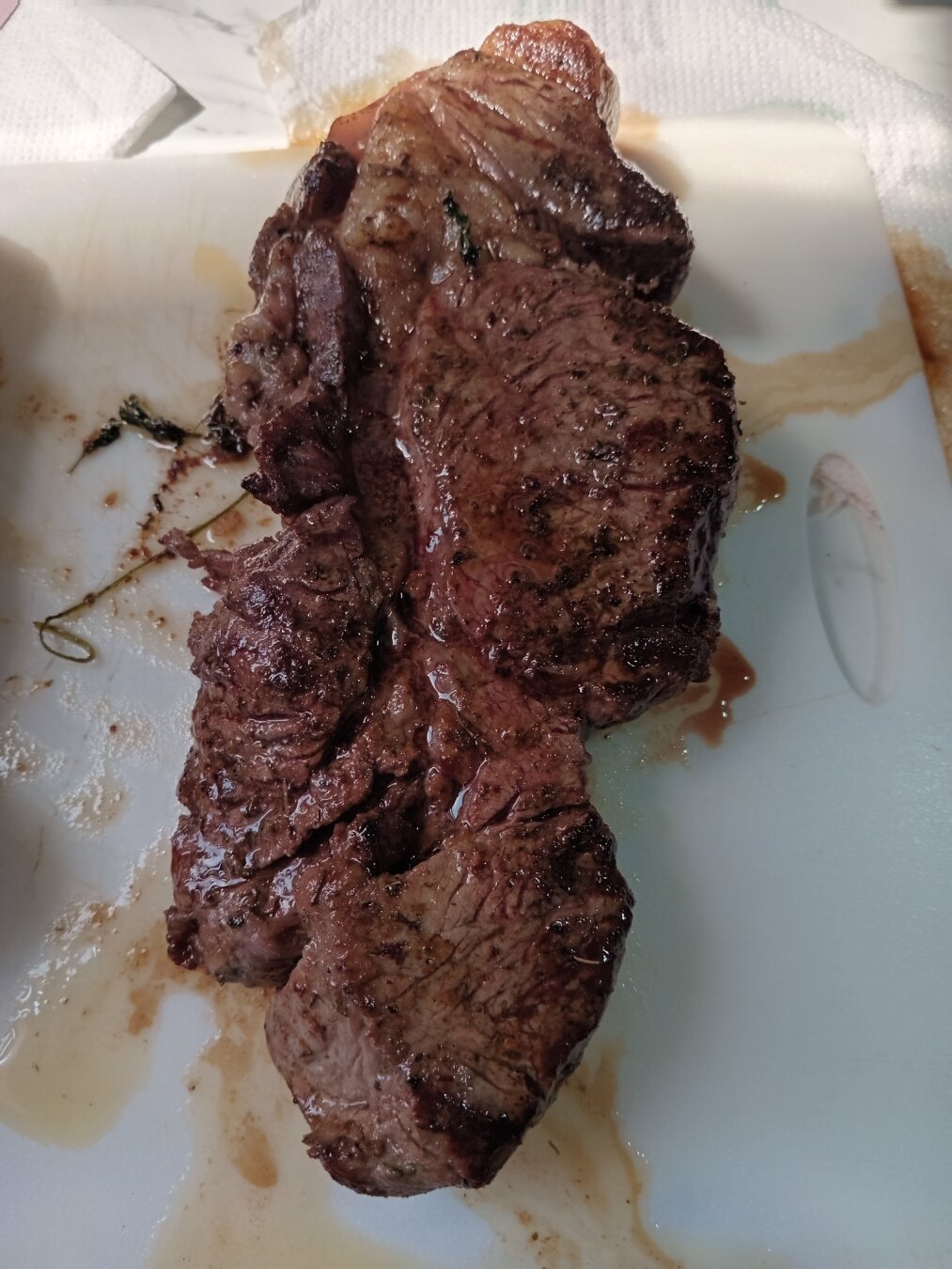Resting steak