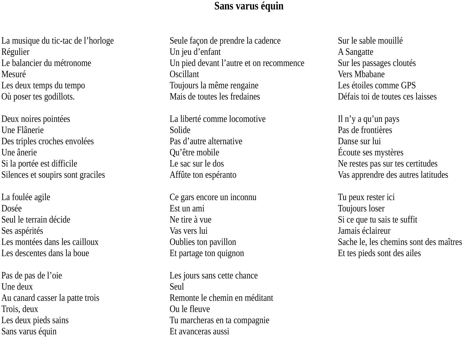 Eloge de la lenteur, du voyage et de la rencontre. - Petit poème.