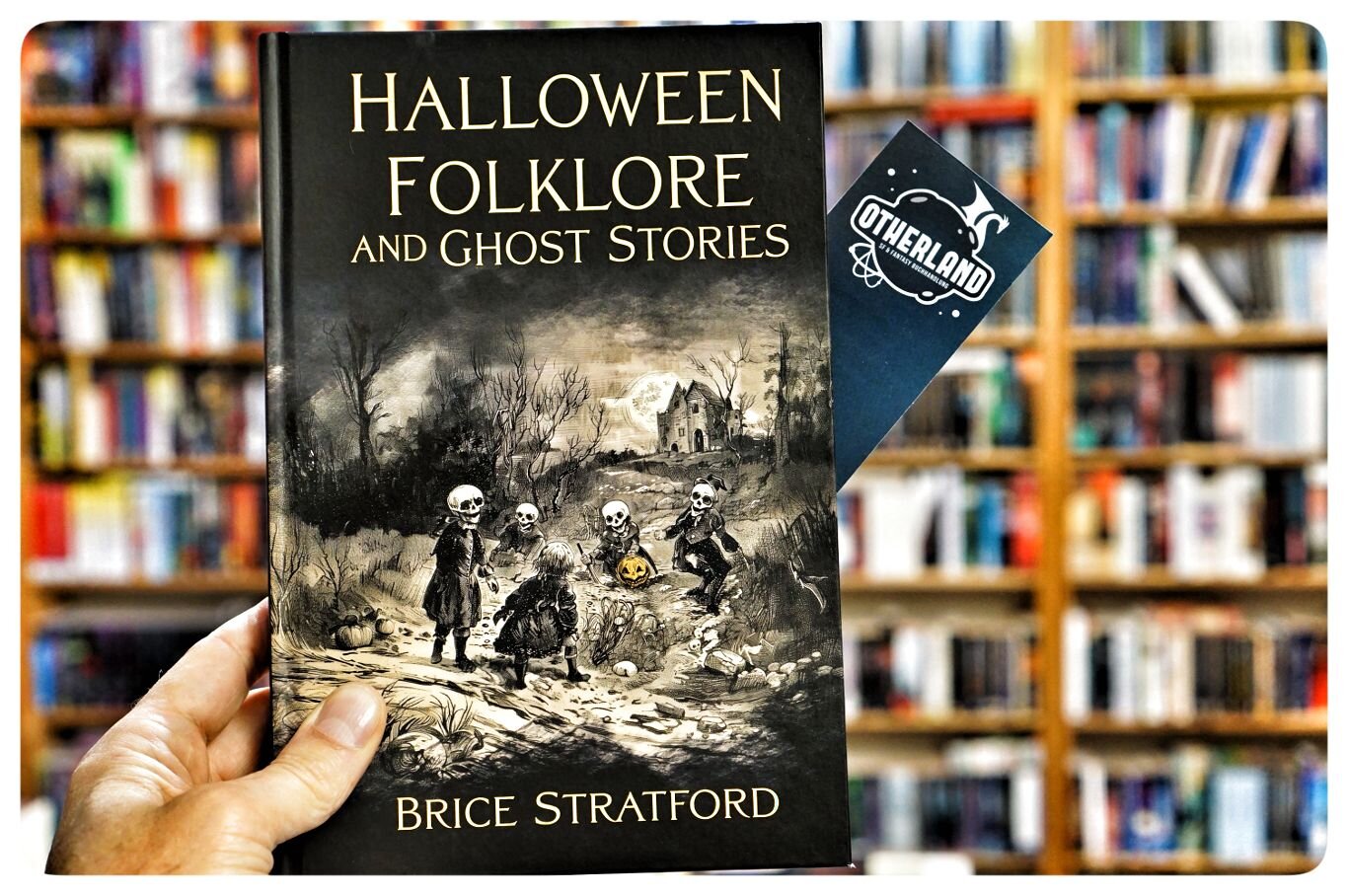 Halloween Folklore and Ghost Stories
by Brice Stratford

Halloween. The night when the veil between the living and the dead is at its thinnest. When ghosts walk and corpses writhe, and innocent souls had best beware. Storyteller Brice Stratford takes you on a wild and witchy ride, fascinating and unnerving in equal measure, through the twists and turns of Allhallowstide, and the forgotten history of Halloween and the wider Hallowmas season, with ghost stories, ancestor worship, bone fires, otherworld pixies, Pagan belief and archaic, Christian mythology along the way. Revealed chapter by chapter are the tales and lore that lurk beneath the tricks and treats we know so well, and the ancient flame that keeps the Jack O'Lantern lit. Light the candles, lock the doors, and prepare to be unsettled. Are you sitting comfortably? Then let's begin.
