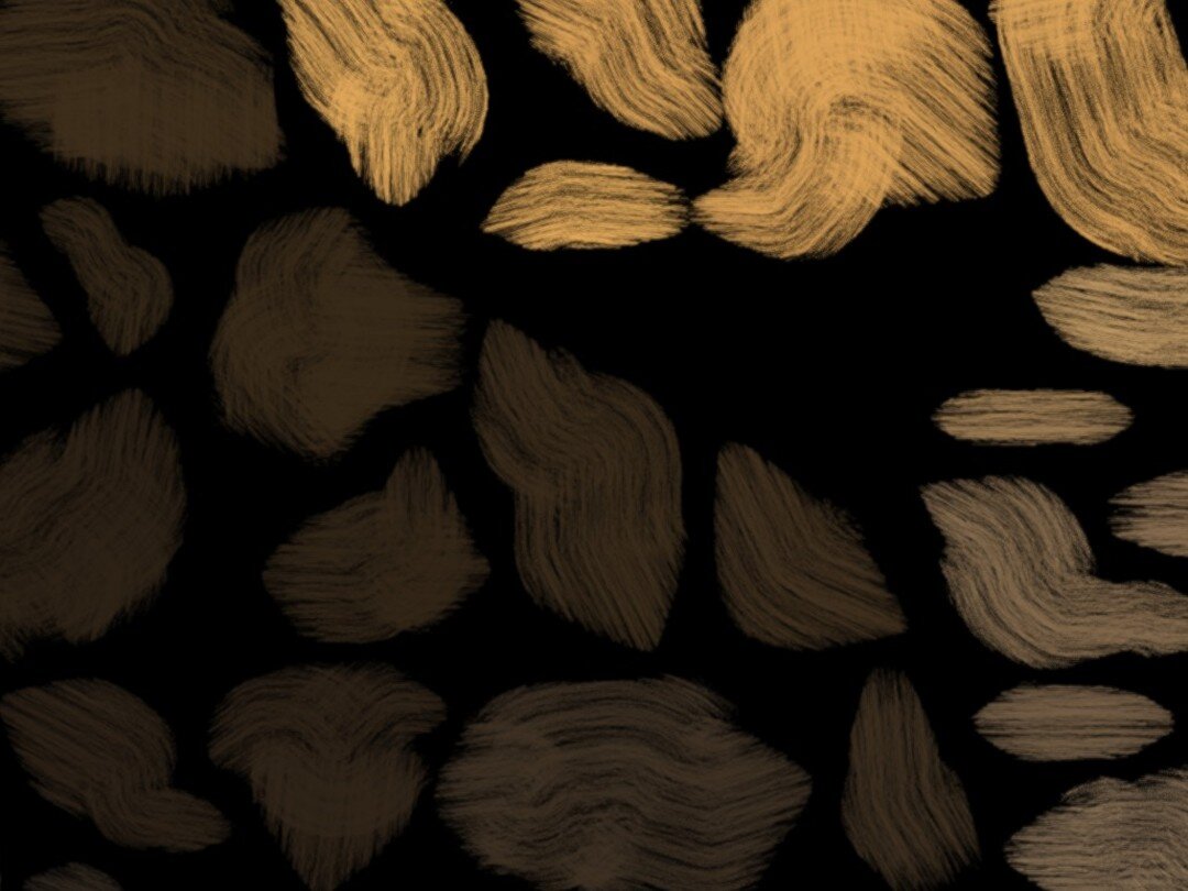 Close-up of the first image showing the brush-like texture of the shapes.