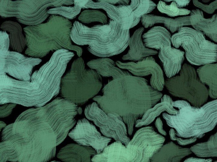 Close-up of the first image, showing the detail of the brush-like shapes.