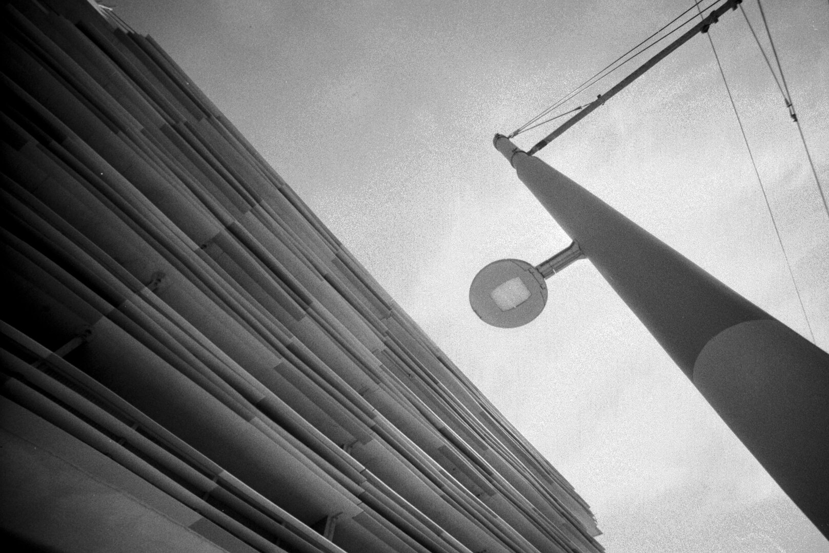 Streetlight, building and sky