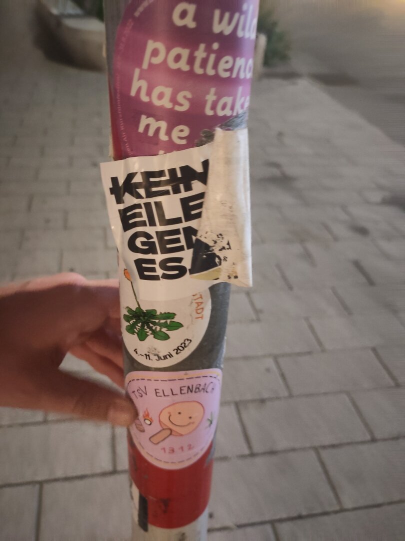 Sticker: TSV Ellenbach, the logo is a smiling table tennis racket